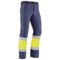 Pantalón  multibolsillos, 93% poliéster / 7% elastano de tejido cortavientos y forro  micropolar