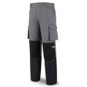 Pantalón reforzado en  rodilla en cordura, con introducción fácil de  la rodillera. Tergal. 65% Pol - 35% Alg, 245grs/m2