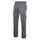Pantalón Multibolsillos Gris/Verde Lima