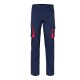 Pantalón Multibolsillos Azul Navy/Rojo