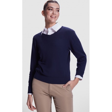 Jersey Mujer Cuello Pico. 50% viscosa / 28% poliéster / 22% poliamida
