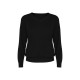 Jersey Mujer Cuello Pico. Negro