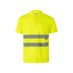 Polo Alta Visbilidad un bolsillo. 100% Poliéster