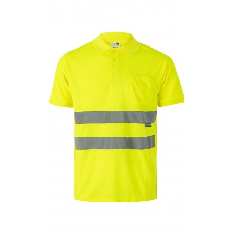 Polo Alta Visbilidad un bolsillo. 100% Poliéster