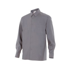 Camisa Popelin Un Bolsillo. Tejido plana. 65% Pol - 35% Alg