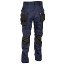 Pantalón Elástico Ergonómico  Multibolsillos 64% alg - 34% pol - 2% elastán  250g/m2 con refuerzos 100% nylon