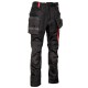 Pantalón Elást. Multib. Negro/Rojo