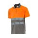 Polo Bicolor A.V. Gris/Naranja Flúor