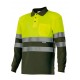 Polo Bicolor m/l A.V. Verde Caza/Amarillo Flúor