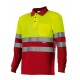 Polo Bicolor m/l A.V. Rojo/Amarillo Flúor