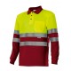 Polo Bicolor m/l  A.V. Granate/Amarillo Flúor