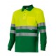 Polo Bicolor m/l A.V. Verde Hierba/Amarillo Flúor