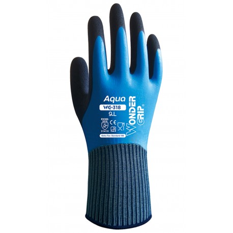 Pack Guante de nailon con doble recubrimiento de látex. 100% resistente al agua.