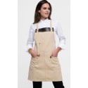 Delantal Canvas Cruzado atrás. Loneta 40%Pol - 40%Alg - 20% Lino 290g/m2