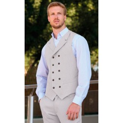 GRIS Chaleco de Hombre Cruzado. 100% Poliéster 180 gr/m2