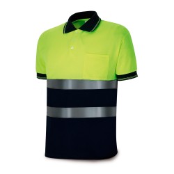 Polo Bicolor Alta Visibilidad 100% Poliéster. 150 gr/m2