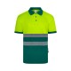 Polo Poliéster Reciclado Bicolor M/C Cinta Segmentada. UPF 50+