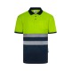 Polo Poliéster Reciclado Bicolor M/C Cinta Segmentada. UPF 50+
