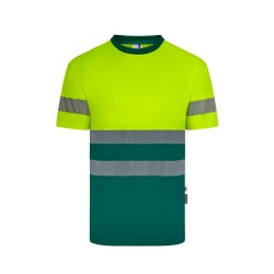 Camiseta Poliéster Reciclado Bicolor M/C Cinta Segmentada. UPF 50+