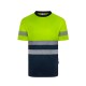 Camiseta Poliéster Reciclado Bicolor M/C Cinta Segmentada. UPF 50+