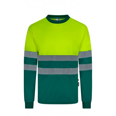 Camiseta Poliéster Reciclado Bicolor M/L Cinta Segmentada. UPF 50+
