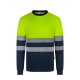 Camiseta Poliéster Reciclado Bicolor M/L Cinta Segmentada. UPF 50+