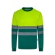 Camiseta Algodón Bicolor M/L Cinta Segmentada. Piqué. 55% alg. 45% pol. 150 g/m2