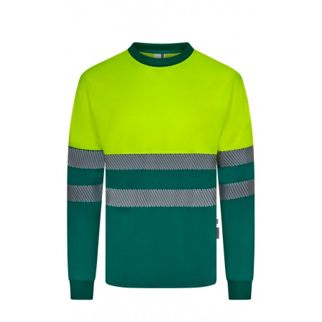 Camiseta Algodón Bicolor M/L Cinta Segmentada. Piqué. 55% alg. 45% pol. 150 g/m2