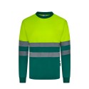Camiseta Algodón Bicolor M/L Cinta Segmentada. Piqué. 55% alg. 45% pol. 150 g/m2