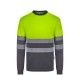 Camiseta Algodón Bicolor M/L Cinta Segmentada. Piqué. 55% alg. 45% pol. 150 g/m2