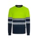 Camiseta Algodón Bicolor M/L Cinta Segmentada. Piqué. 55% alg. 45% pol. 150 g/m2