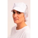 Pack Cofia con visera, 5 unid. 65% Pol. 35% Alg. Rejilla 100% Poliéster