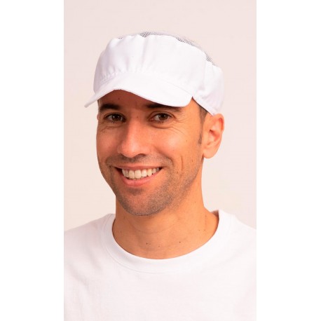 Pack Gorra con visera, 10 unid. 65% Pol. 35% Alg. Rejilla 100% Poliéster