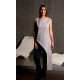 Casaca Asimetrica Mujer s/m. 80%Alg.20% Pol.146 gr/m² GRIS CLARO