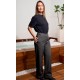 Pantalón Mujer Corte Recto. 100% Pol,170 gr/m² GRIS VIGORE