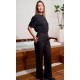 Pantalón Mujer Corte Recto. 100% Pol,170 gr/m² NEGRO