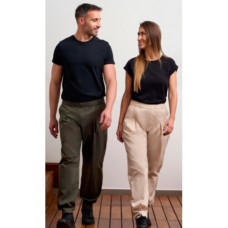 Pantalón Unis. Bombacho. 69%Alg.31%Pol.110 gr/m² CAQUI Y BEIGE