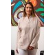 Polera Unis. Oversize M/L .80%Alg.20%Pol.146 gr/m² BEIGE