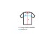 Camiseta Algodón Bicolor. Piqué. 55% alg. 45% pol. 150 g/m2