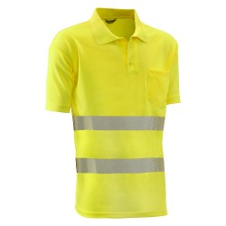 Polo Alta Visibilidad bandas Segmentadas. 100% poliéster de 150 g/m².