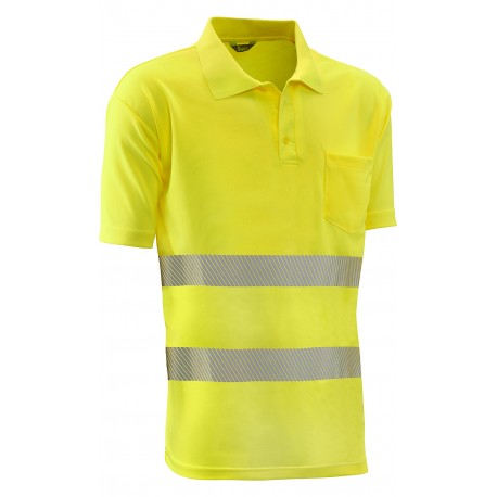 Polo Alta Visibilidad bandas Segmentadas. 100% poliéster de 150 g/m².