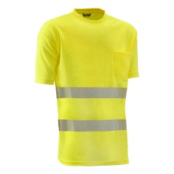 Camiseta Alta Visibilidad bandas Segmentadas. 100% poliéster de 150 g/m².