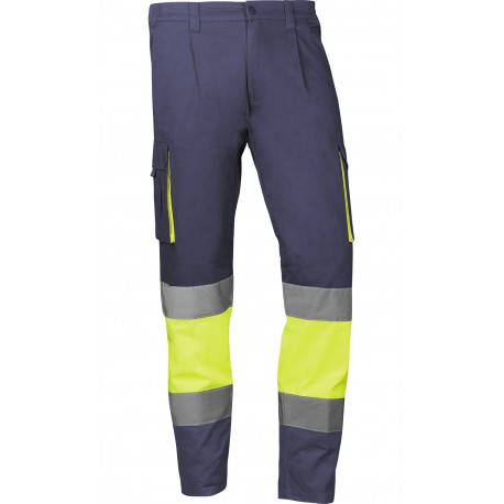 Pantalón Alta Visibilidad Multibolsillos. 98% algodón. - 2% Elastano