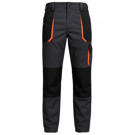 Pantalón elásticos reforzado en culera multibolsillos 68% Alg - 30% Pol - 2% Elastano.260g/m2