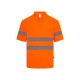 Polo M/C Alta Visibilidad.  Bird-Eye. 100% poliéster.140 g/m2