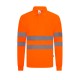 Polo M/L Alta Visibilidad.  Bird-Eye. 100% poliéster.140 g/m2