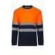 Camiseta Técnica Bicolor M/L Bird-Eye. 100% poliéster. 140 g/m2