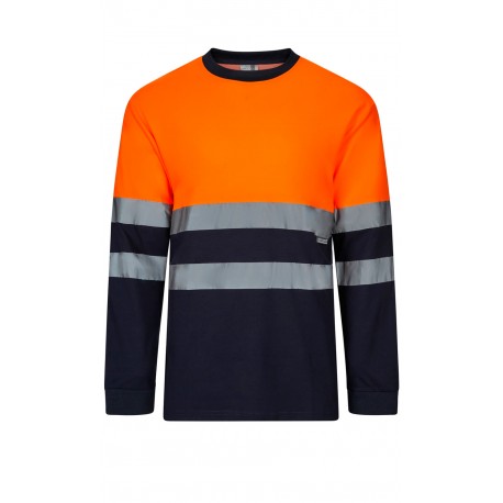 Camiseta Técnica Bicolor M/L Bird-Eye. 100% poliéster. 140 g/m2
