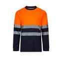 Camiseta Técnica Bicolor M/L Bird-Eye. 100% poliéster. 140 g/m2