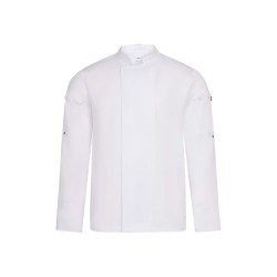 Chaqueta de Cocina Unisex con Tejido Coolmax®. Delantero 65% poliéster reciclado GRS